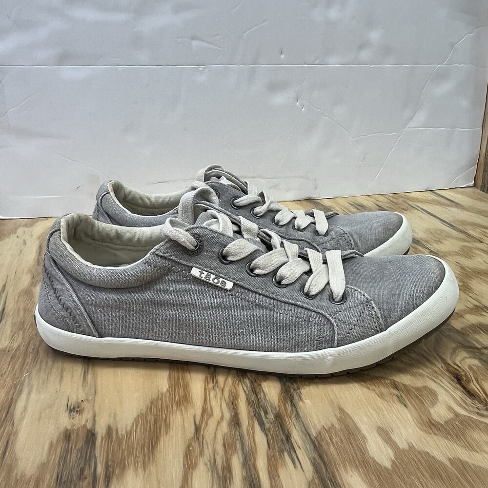 Taos Footwear Light Gray Canvas Casual Sneakers